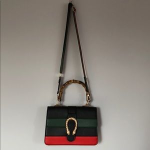 Black, Green and Red Crossbody Bag.